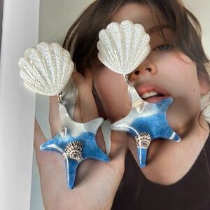 Starfish Shell Earrings